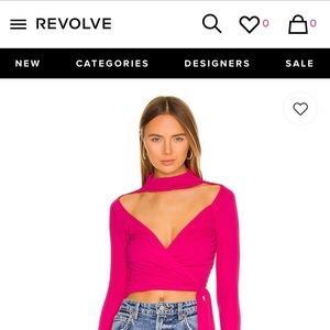 Kiara Top in Fucsia from revolve nwt